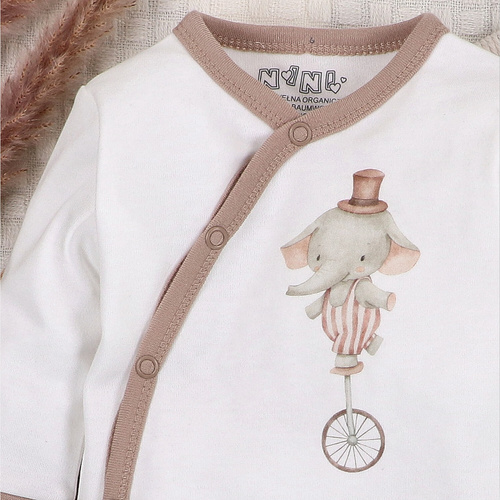 ABN-5582 Body a busta Circus di Nini - 100% cotone organico, chiusure senza nichel, made in Polonia