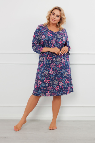 Camicia da notte Topana, manica 3/4 Moda italiana - stampa