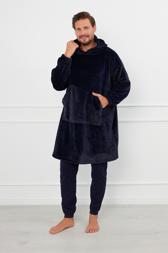 Forio Camicetta con cappuccio Moda italiana unisex - blu navy