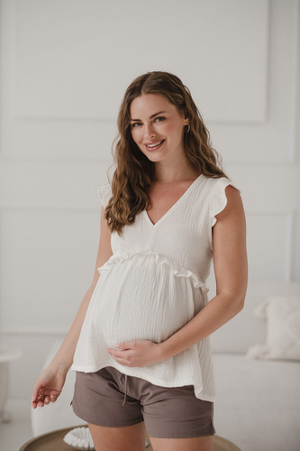 Milky Butterfly Camicetta maternità e allattamento - comfort e stile Milk&Love crema