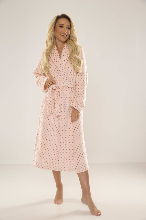 548 Accappatoio da donna Melanie Long Forex - Salmone