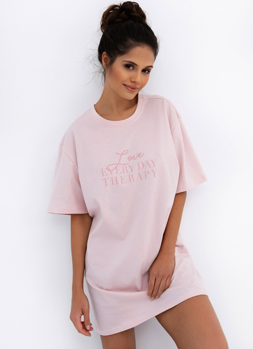 Camicia da notte Annabelle Sensis - Cotone, rosa, con scritta | Comfort e stile