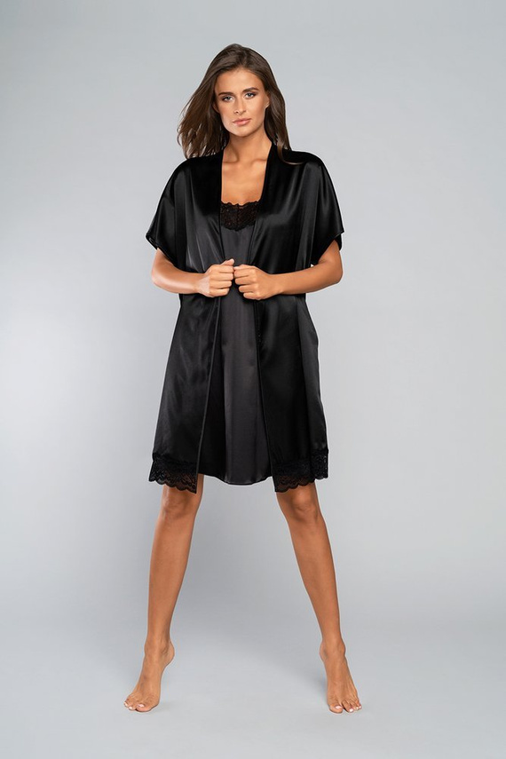 Touch Accappatoio a maniche corte Moda italiana - nero