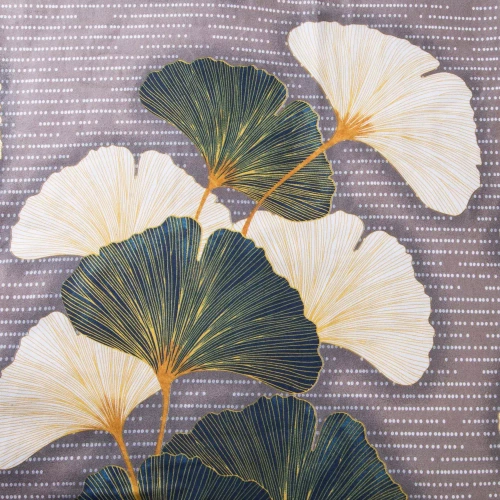 31510/2 Biancheria da letto Flannelove Darymex beige verde foglie di ginkgo - set, 100% cotone, caldo e morbido