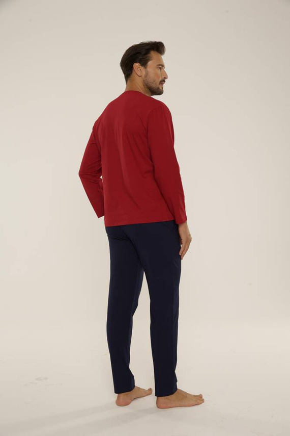 683 Kevin Forex Pigiama da uomo - marrone - blu navy