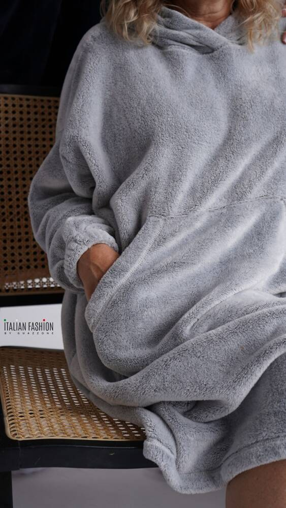 Forio Camicetta con cappuccio unisex Moda italiana - grigio