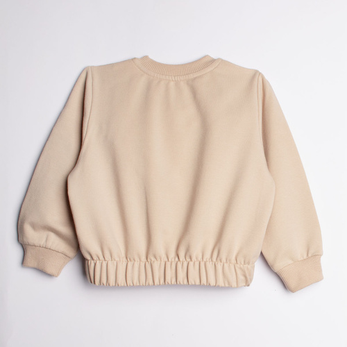 221274 Kiku Nicol felpa beige da ragazza, modello corto
