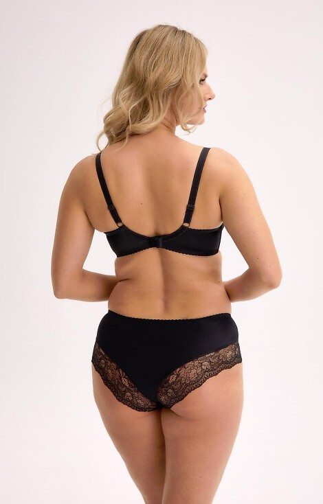 BS 594 Sandy 3 Gaia reggiseno nero in pizzo semi-morbido con ferretto