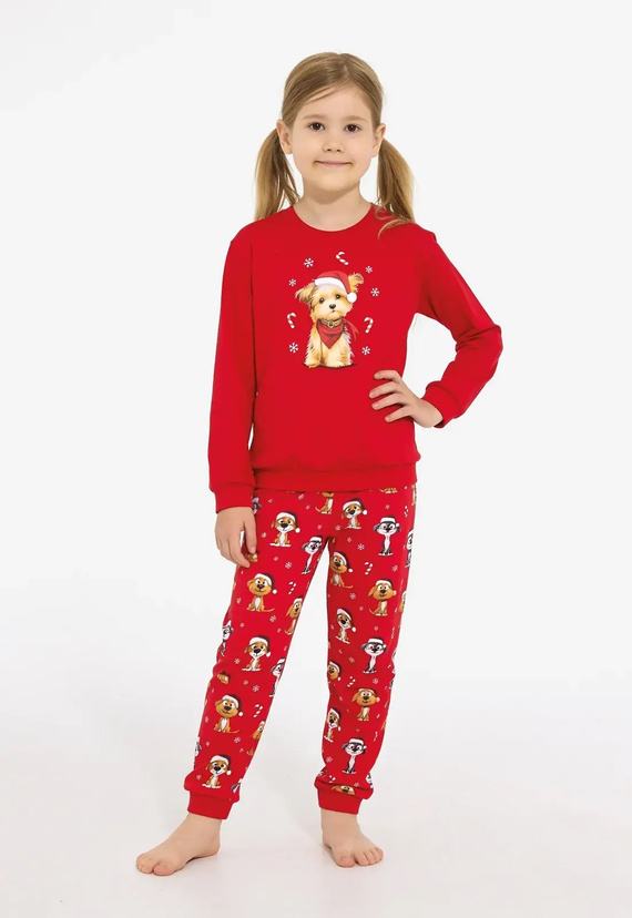 Cornette Dog 2 Christmas 594/206 Pigiama Natalizia per Ragazza 100% Cotone