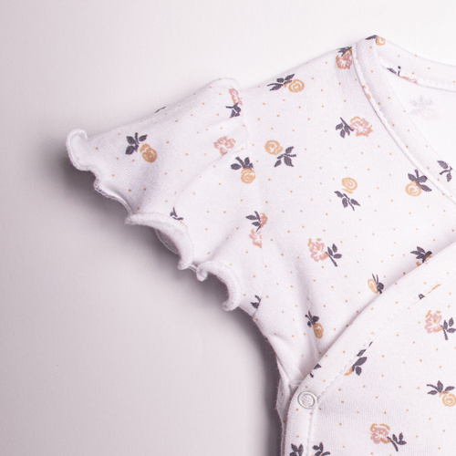 Body in cotone per bambina con maniche corte e motivo floreale – Nicol, 220094