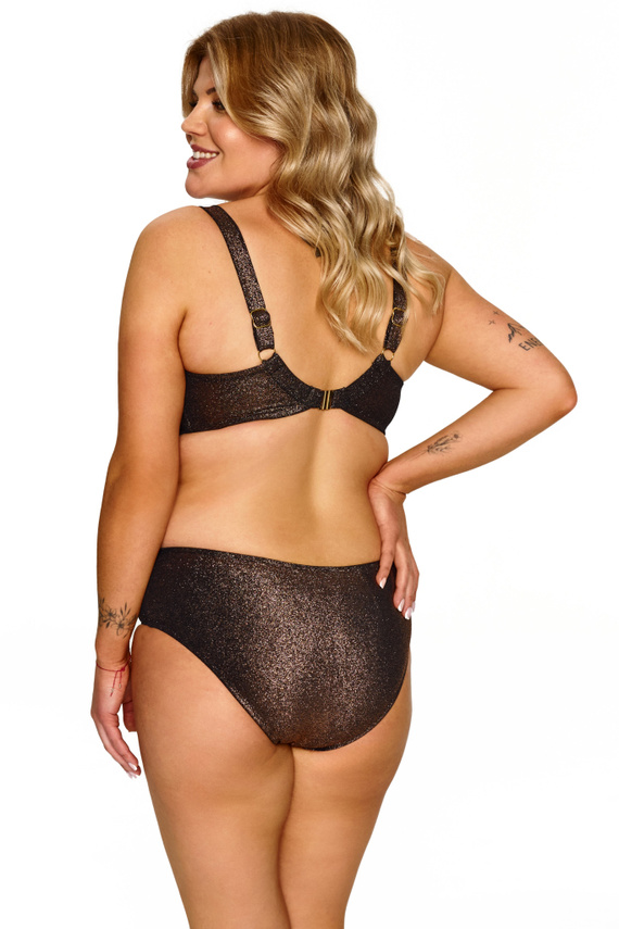 Reggiseno Big Soft Lupoline Alessia Marrone Morbido con Ferretto Plus Size