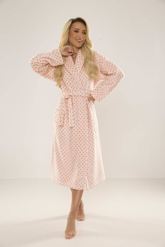 548 Accappatoio da donna Melanie Long Forex - Salmone