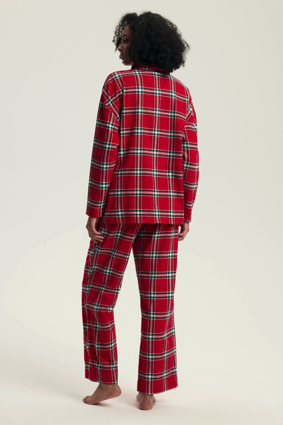 43716 Pigiama donna Dalisa Henderson - flanella a quadri, caldo 100% cotone