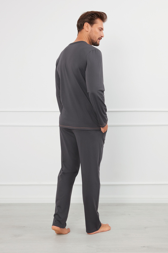 Salomon Pigiama uomo manica lunga, pantaloni lunghi Moda italiana - grafite/miele