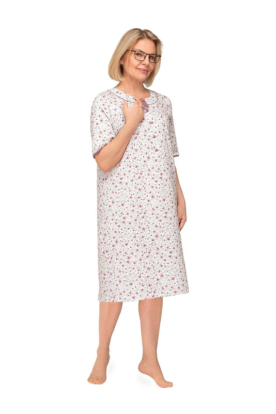 Camicia da notte Martel Basia I 263 cotone morbida comoda con bottoni