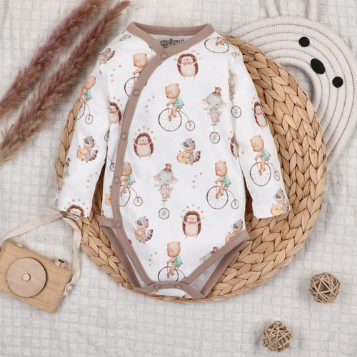 ABN-5581 Body a busta Circus di Nini - 100% cotone organico, chiusure senza nichel, made in Polonia