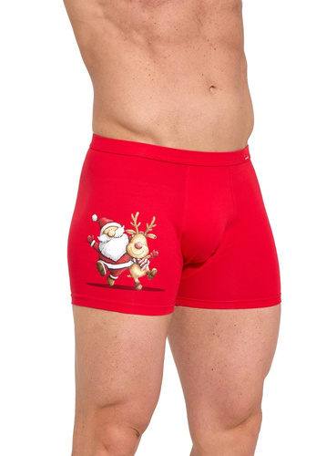 Cornette Gift 914/06 completo uomo natalizio boxer e calzini Babbo Natale renna