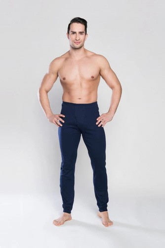 Jan Pantaloni uomo moda italiana blu navy