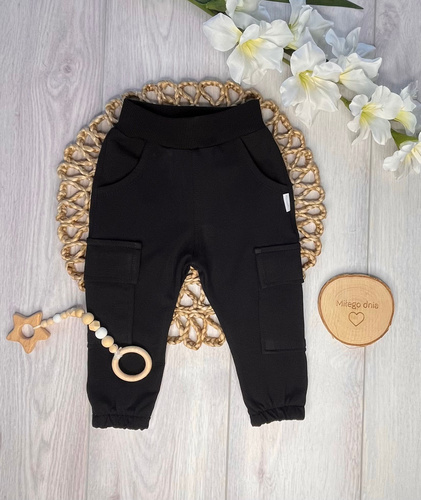 Pantaloni jogger bambino Mamatti SJ06 neri – morbidi e comodi