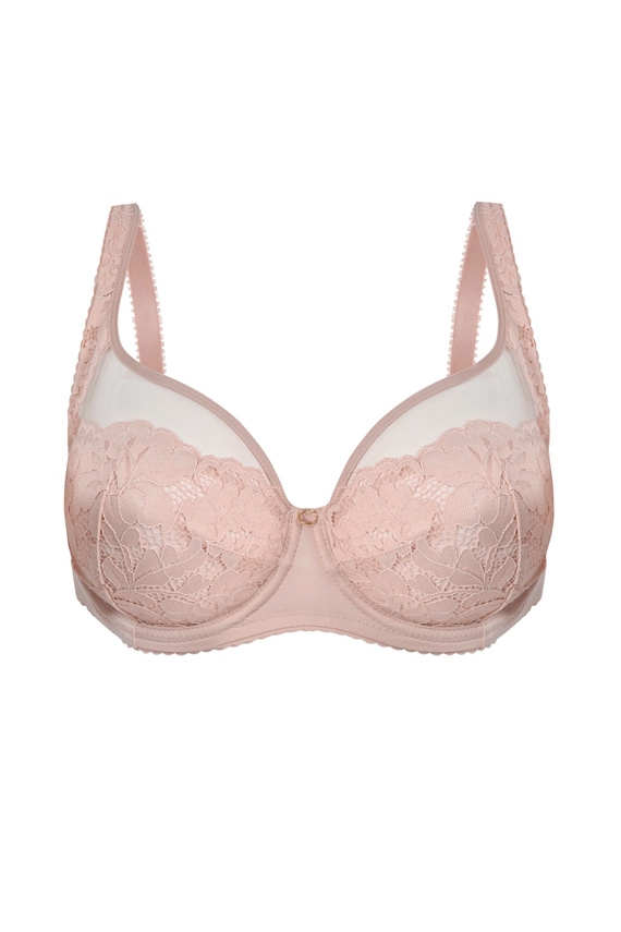 Mediolano Jasmin 19150 reggiseno plunge pizzo cipria scollo V
