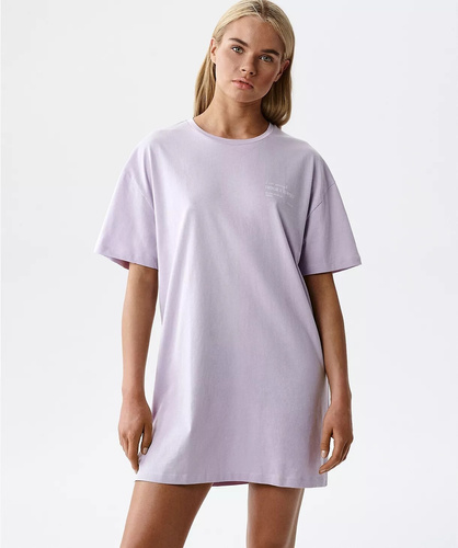 NLD-001 camicia da notte donna 100% cotone, taglio morbido