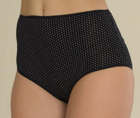 018 Slip alto Sara De lafense - blu navy a pois