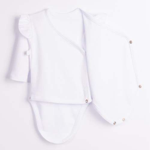 Body a portafoglio Nicol Tosia 225092 100% cotone bianco manica lunga