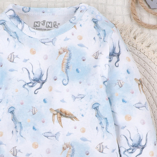 ABN-5445 Body in cotone organico Sea Of Joy di Nini - cotone organico, manica lunga