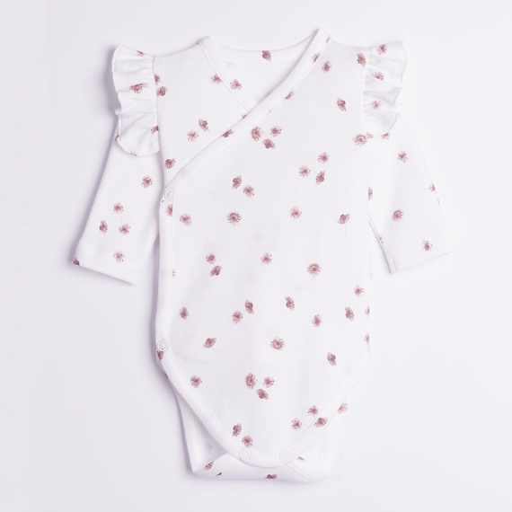 Nicol Hania 226094 Body incrociato manica lunga fiori crema