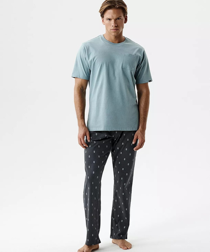 Pigiama uomo Atlantic NMP-403 cotone morbido, manica corta