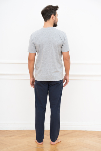 Alcest Pigiama uomo manica corta, pantaloni lunghi Moda italiana - blu navy