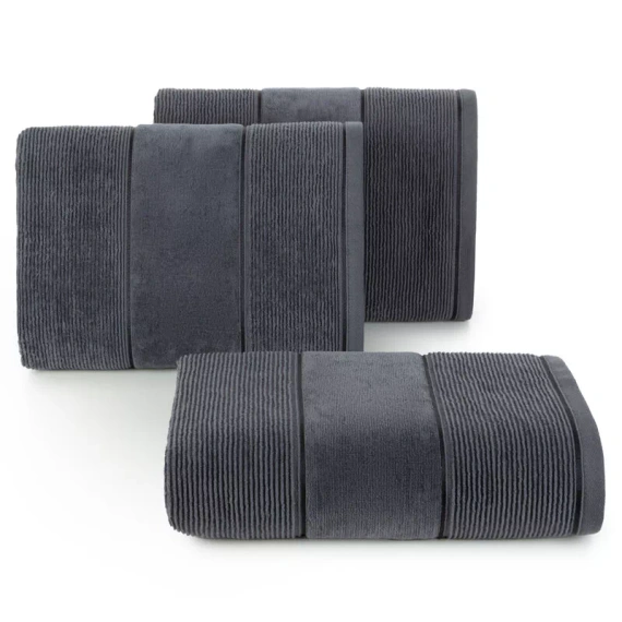 Set di asciugamani Emma Eurofirany acciaio 3 pezzi 30x50 50x90 70x140 500 g/m²