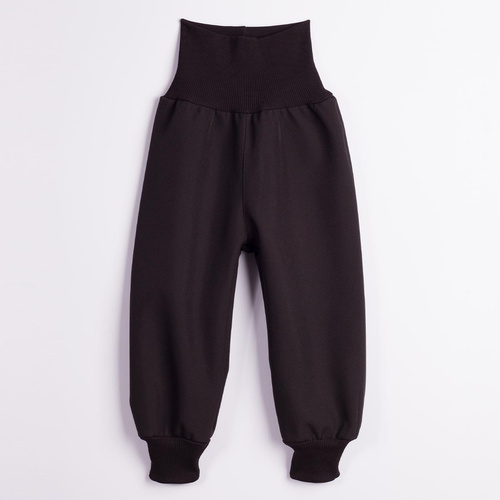 Nicol Pantaloni softshell bambini 229055 con pile, vita alta, polsini - nero