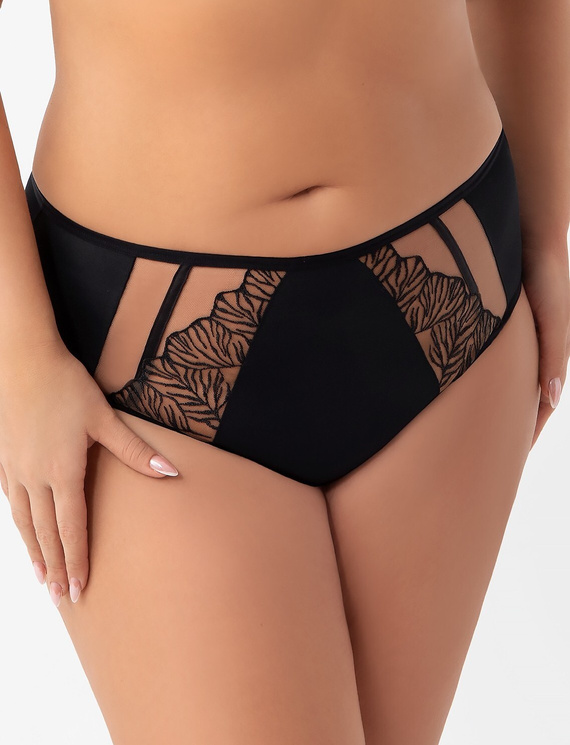 Gorsenia Vida K965 - Slip a vita alta da donna, Impreziosito, Modellazione, Microfibra + Ricamo