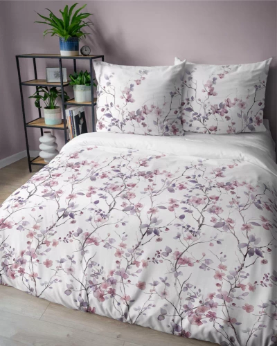 5490 B Detexpol Satin Stories bianco | 100% cotone, trama di raso, cerniera, confezione regalo