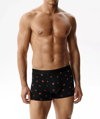 2GMH-032/Z26 Boxer da uomo Atlantic 2 pezzi in cotone con cuoricini