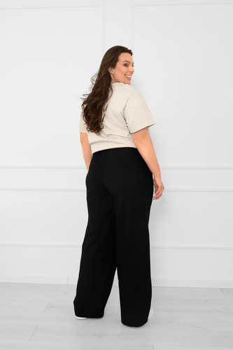 Pantaloni lunghi da donna Caro nero - pantaloni eleganti e alla moda in un colore alla moda