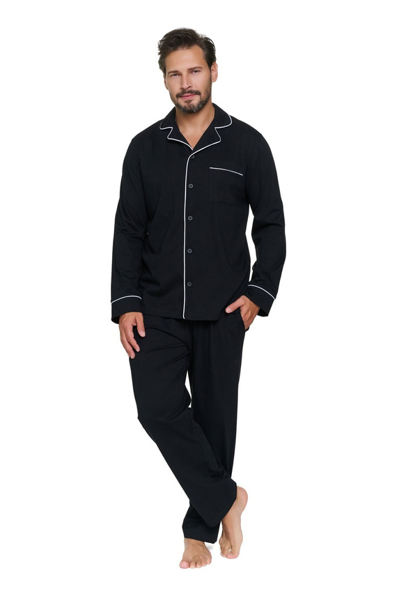 Pigiama Uomo Doctor Nap 7528 100% Cotone Aperta con Bottoni e Tasche