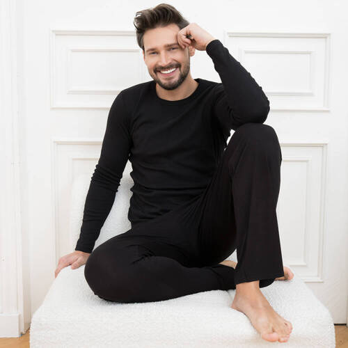 Gilet a maniche lunghe Paco Moda Uomo - nero