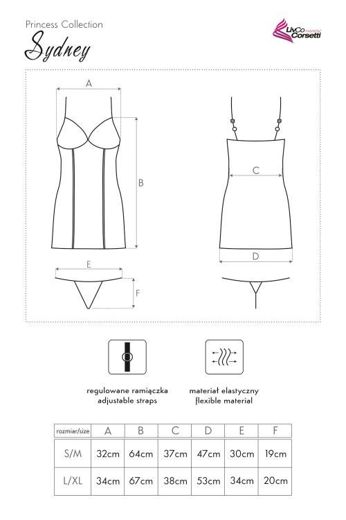 Sydney LC 90291 Set, chemise e perizoma LivCo Corsetti Fashion