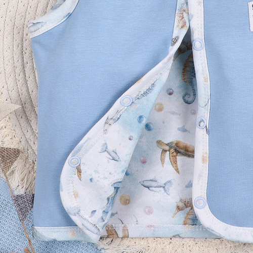 ABN-5458 Sea Of Joy Nini - gilet in cotone organico, chiusura confortevole