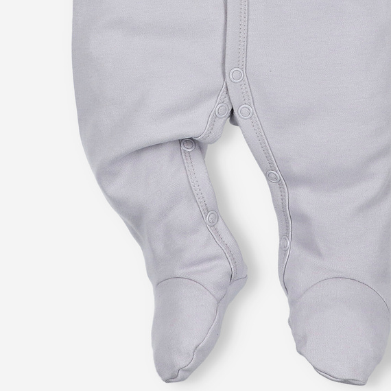 Pigiama neonato NINI ABN-3964 grigio chiaro 100% cotone organico