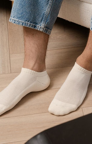 Arte.198 Steven calzini naturali - mezza spugna 100% cotone, unisex
