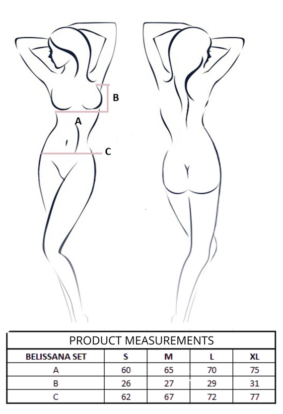 Belissana Set Black Passion nero - elegante set di lingerie da donna