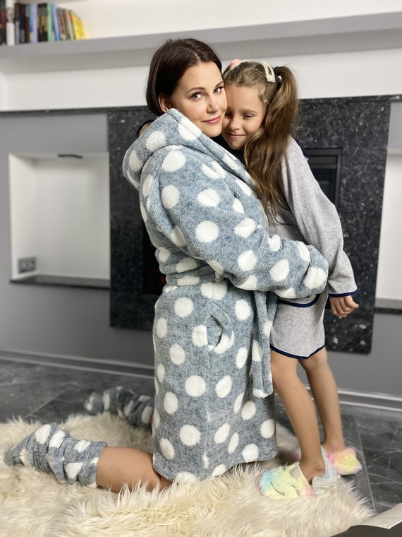 323 Accappatoio Forex a pois - grigio