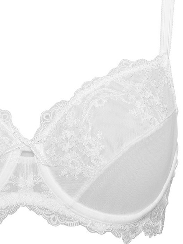 1940 Reggiseno Glam - tulle, morbido, con ferretto Sielei bianco
