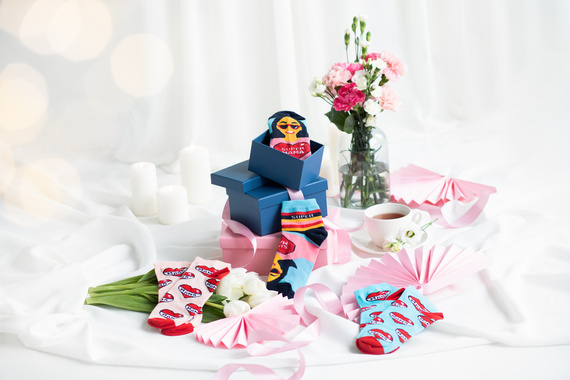 K89S Super Mama Foot Socks Moda Italiana - blu navy/colori