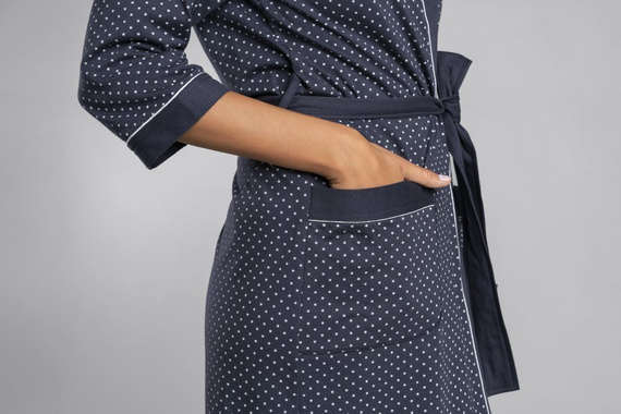 Accappatoio da donna Montana Italian Fashion - blu navy