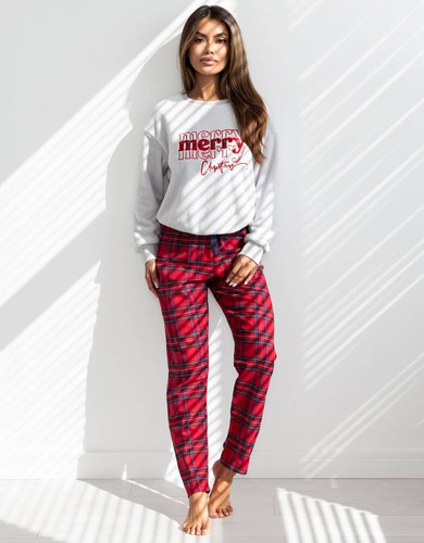 Pigiama da donna Gween Soft/Flannel Sensis - grigio