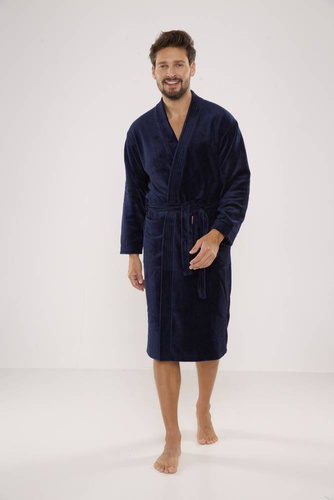 391 Hugo accappatoio da uomo De lafense - blu navy